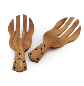 Cuchara de mano ecológica para ensalada, diseño de vajilla, calidad fresca, fruta de madera, Diseño Artesanal Natural - Product Image 3