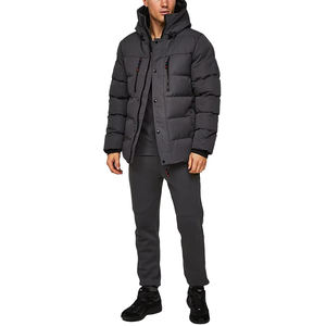 Veste en duvet rembourrée en gros conception propre personnalisée hiver chaud veste à capuche à fermeture éclair complète - Product Image 2