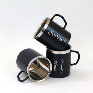 Gobelet isotherme personnalisé en acier inoxydable de 180 ml, classique, gravé, avec couvercle, pour le camping, pour boissons froides - Product Image 2