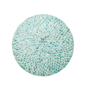 Napperon rond en nacre de meilleure qualité napperon tapis de Table Vietnam vadrouille incrustation Table à manger napperons en mosaïque - Product Image 4