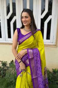 Fabricación al por mayor de blusa Sari de seda Dola, ropa de recepción de aspecto rico para mujeres indias, precio bajo y barato - Product Image 6