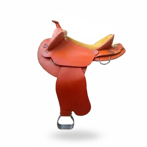 Premium Handcrafted Western Saddle Leather Horse Racing Saddle Tamaño regular - Product Image 1