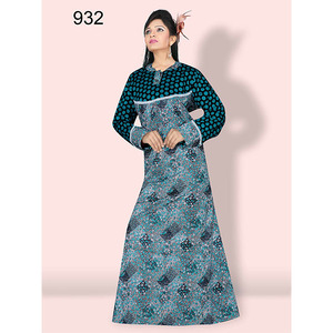 Vestido Maxi caftán de estilo marroquí tradicional para mujer, estampado de algodón suave, transpirable, largo, para adultos, de talla grande, musulmán etéreo - Product Image 1