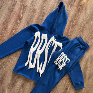 3D ชุดวอร์มสำหรับผู้ชายพิมพ์ลายพัฟชุดสเวตเตอร์กางเกงขาบานและมีฮู้ดขนาดใหญ่สำหรับฤดูหนาว - Product Image 4