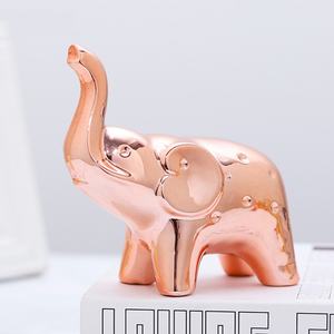 Sculpture Éléphant Élégant Moderne Maison Jardin Décoratif Cuivre Galvanisé Figurine Showpiece Modèle pour Décor Élégant - Product Image 5