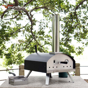 Four à pizza hybride moderne 13 pouces au gaz et au <span class=keywords><strong>bois</strong></span> en acier inoxydable compact et portable à <span class=keywords><strong>chauffage</strong></span> rapide isolation extérieur - Product Image 6