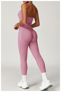 Conjunto de ropa deportiva de Yoga de talla grande de cintura media para mujer personalizada, ropa deportiva elástica transpirable de 5 piezas para correr - Product Image 6