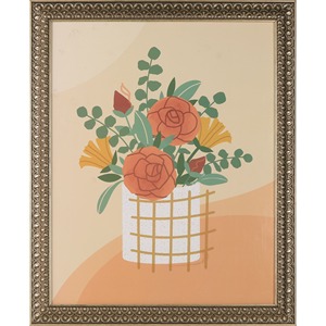 Elegante marco de fotos de metal con patrón geométrico con acabado dorado suave perfecto para amantes del arte y paredes de decoración llamativas - Product Image 4