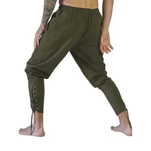 Disfraz de pirata vikingo para hombre, pantalones medievales renacentistas, pantalones cortos con cordón, disfraz de Halloween, Cosplay para adultos - Product Image 5