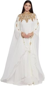 Dubai Caftan marocain Modeste Arabe Abaya Maxi Caftan Perlé à la main Détail Fête Wear Wedding Gown Beach Stylish Jellabiya Floor - Product Image 5