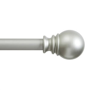Classic White Ball Finial <b>Curtain</b> Rod With White Metal <b>Pole</b> Adjustable Brackets Elegant Window Treatment Hardware Solution - Product Image 5