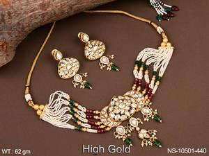 Foil Kundan Designer Necklace Set for Girls & Womens - Product Image 2