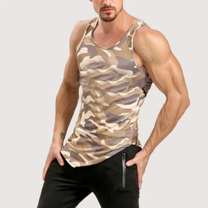 Camiseta sin mangas de gimnasio para hombre de alta calidad, venta al por mayor personalizada, tejido de punto, ropa deportiva de talla grande, diseño sublimado OEM - Product Image 1