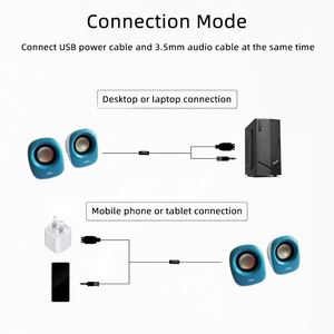 Tùy Chỉnh Hộp Loa Màu Vàng Âm Bass Cao Loa Có Dây Văn Phòng Nhà Màu Xanh Rất Nhỏ Loa - Product Image 5