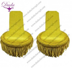 Tablero de hombro Marching Band Tablero de hombro con flecos en alambre dorado - Product Image 1