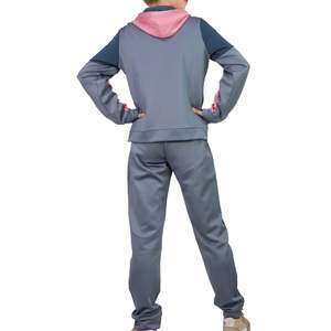 Ensemble de survêtement 2 pièces style streetwear hip-hop pour femmes, survêtement à fermeture éclair avec logo brodé personnalisé, sweat à capuche à fermeture éclair pour femmes - Product Image 2