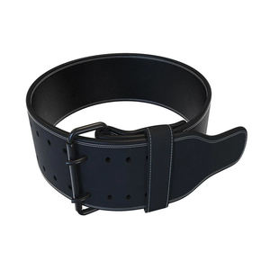 Acheter Cuir de vachette véritable Super qualité Double Prong Bodybuilding Ceinture d'entraînement Haltérophilie Soutien dorsal - Product Image 2