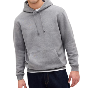 Mens Plain Grey <b>Hoodie</b> Streetwear Oversized Pullover Sweatshirt Fleece Casual Hooded Top <b>Soft</b> Cotton Warm Winter Fashion Outfit - Product Image 5