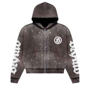 เสื้อฮู้ดล้างกรดโอเวอร์ไซส์ | เสื้อฮู้ดแนวสตรีทแวร์วินเทจมีฮู้ดซักได้ตามต้องการ - Product Image 2