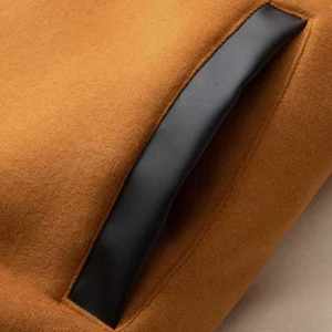 Chaqueta de béisbol universitaria con bordado de béisbol de cuero con parche de chenilla hecha profesional para hombres - Product Image 2