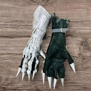 Guantes Medievales de Acero para Disfraz de Caballero, Par de Guantes de Armadura para Halloween - Product Image 4