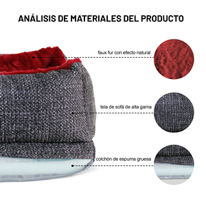 Ensemble de lit pour chien lavable en machine Tissu de canapé en lin épais avec fonction antidérapante et respirante disponible pour les animaux de compagnie - Product Image 3