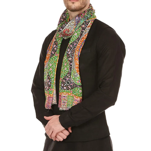 ผ้าคลุมไหล่แคชเมียร์สำหรับผู้หญิงลาย Paisley คลาสสิกเนื้อนุ่มทำจากโพลีเอสเตอร์ - Product Image 6