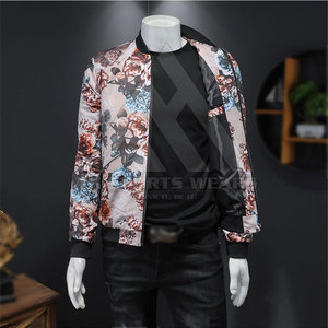 เสื้อแจ็กเก็ตบอมเบอร์สำหรับผู้ชายเสื้อแจ็กเก็ตบอมเบอร์หนาพิมพ์ลายซับลิเมชันสำหรับผู้ชายชุดลำลองอบอุ่นกลางแจ้ง - Product Image 5