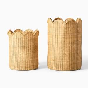 2023 Wholesale <b>Straw</b> <b>Basket</b> Woven Seagrass Natural Rattan Handmade Storage <b>Basket</b> with Handles in Vietnam - Product Image 4