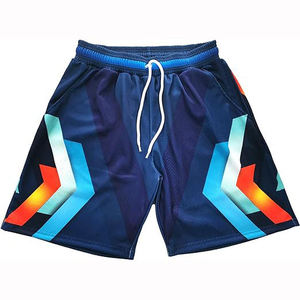 Shorts de basketball en gros personnalisés pour hommes, grandes tailles, en maille, pour l'été, avec logo brodé et impression, pour la gym - Product Image 6
