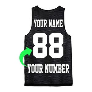 Maillot de basket-ball réversible personnalisé, sublimation, maille, uniforme d'équipe, débardeur de sport double face pour hommes et jeunes, entraînement - Product Image 1