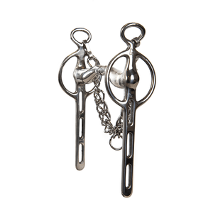 Boca de goma suave de cuarenta y cinco grados con mejillas fijas Horse Bit Snaffles - Product Image 2