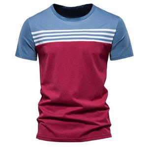 เสื้อยืดสีพื้นสำหรับผู้ชายเสื้อยืดสีพื้นสำหรับผู้ชายคอกลมแต่งซับในตามสั่ง - Product Image 1