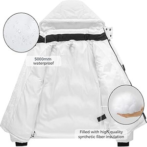 Streetwear personnalisé hommes veste d'hiver manteau fermeture éclair poches cargo léger bulle hiver téléchargé par robe sport - Product Image 4