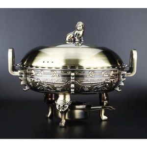 Design vintage en acier inoxydable chauffe-plats Hot Pot chauffe-plats Antique pour les fournitures de restaurant d'hôtel au prix le plus bas - Product Image 2