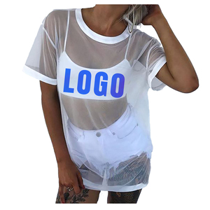 Vente en gros de t-shirt décontracté crop top en maille respirante col rond manches courtes mode été design tie dye soutien tie dye - Product Image 1