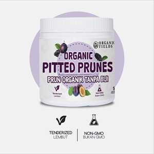 ORGANIC FIELDS 200g Prunes biologiques dénoyautées séchées, en forme allongée, saveur acidulée, sucrages naturels, séchage FD AD - Product Image 4
