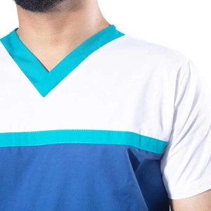 เสื้อสครับผ้าสแปนเด็กซ์สำหรับบุรุษ OEM ชุดยูนิฟอร์มพนักงานโรงพยาบาลและคลินิกทันตกรรม สำหรับใช้ในโรงพยาบาล - Product Image 5