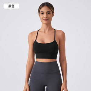 Sujetador deportivo de fitness atlético de alto soporte para mujer Yoga de alta calidad con característica transpirable Diseño ecológico elegante simple - Product Image 4