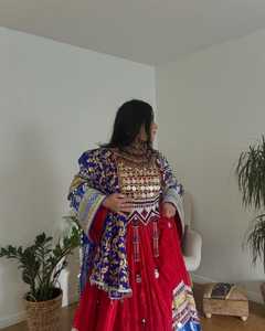 2026 New Arrivals Fashionable Handmade <b>Appliques</b> Afghan Kuchi Women's Long Sleeves Party Wear Full Length Wedding Gown - Product Image 3