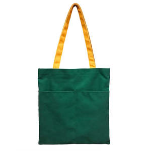 Green Pocket Cotton Canvas Tote <b>Bag</b> Eco-Friendly Recyclable Beach <b>Bag</b> <b>Long</b> Usable Elegant Tote <b>Bag</b> For Shopping Market Carry <b>Bag</b> - Product Image 5