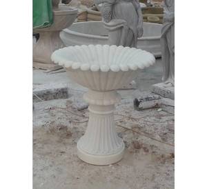 แจกันลายต้นไม้หินอ่อนแกะสลักด้วยมือที่มีเอกลักษณ์สำหรับการตกแต่งภายในที่หรูหราและการออกแบบที่สวยงาม - Product Image 1