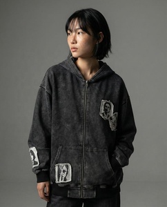 Customize Cheap Price Unisex Oversized Winter Fleece <b>Pullover</b> Hoodies Heavy Weight 100% Cotton Zipper Digital Printing Solid - Product Image 2