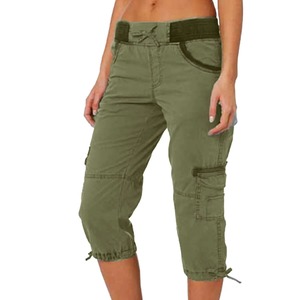 Womens Summer <b>Cropped</b> <b>Pants</b> Women Cargo <b>Pants</b> <b>Cropped</b> Trousers Harem Jogging Beam Foot Fitness Multi-pocket, outdoor <b>pants</b> - Product Image 6