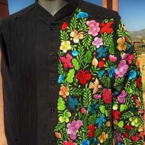 Camisa informal de Color sólido para hombre, camisa de trabajo con bolsillo, bordada - Product Image 3