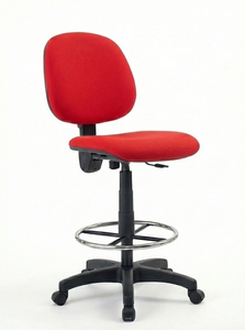 Hot Sale Eco Modern Drafting <b>Stool</b> Gas Lift Swivel Footrest Ring Fabric Upholstered ARSU Star Base Casters Steel Hospital Office - Product Image 3