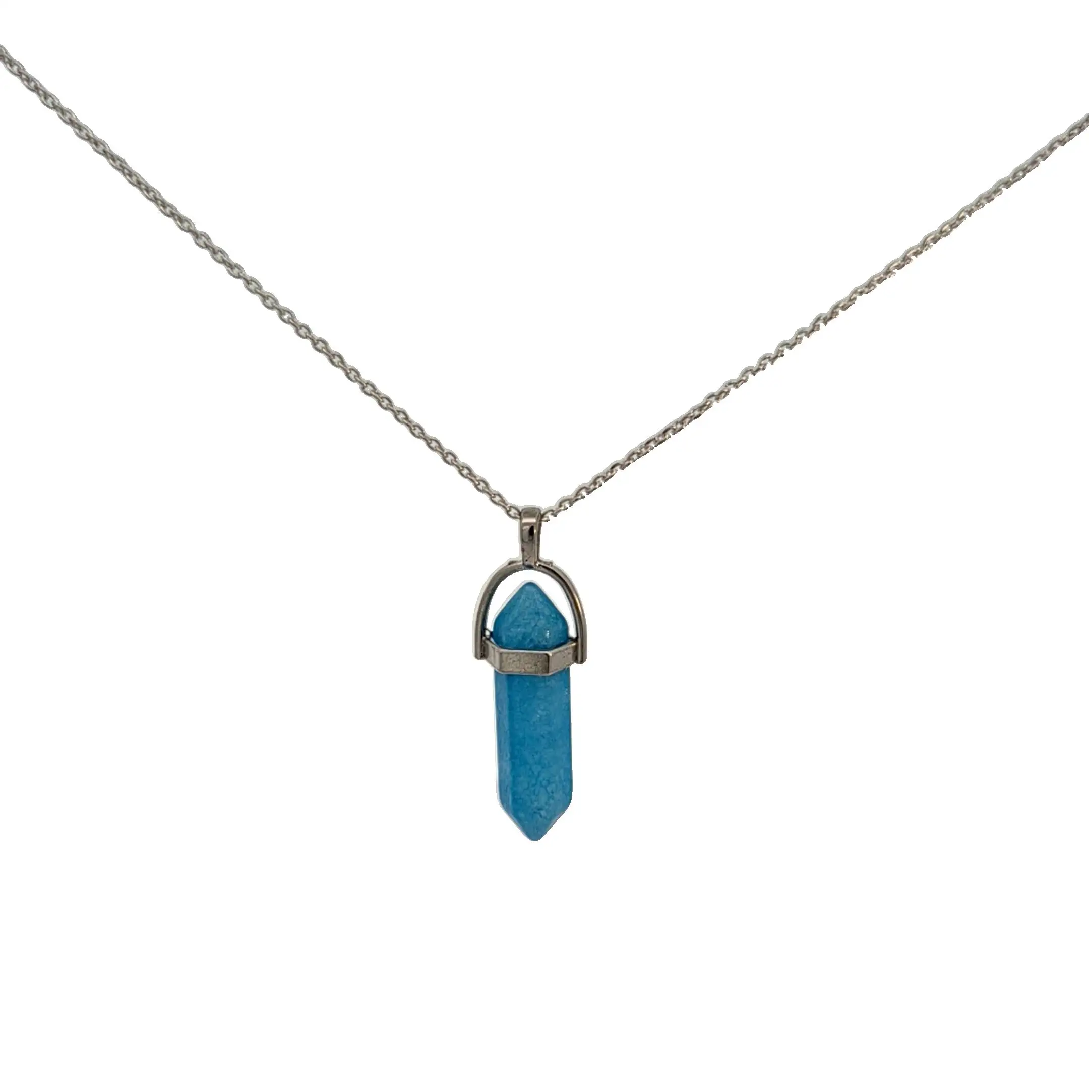 Элегантное серебряное ожерелье с синим ониксом, чудесный камень с мощными лечебными свойствами, повседневная одежда для девушек по факторной цене