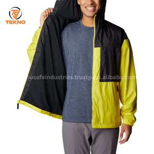 Venta caliente 2025 personalizado 3 capas transpirable cortavientos ligero impermeable chaqueta Stand Collar patrón para la temporada de invierno OEM - Product Image 2