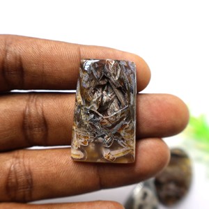 หินโมราอัญมณีทรงลูกแพร์ทรงรีแบบทำมือทรงลูกแพร์แบบแท่งธรรมชาติ100% เกรดสูง - Product Image 2