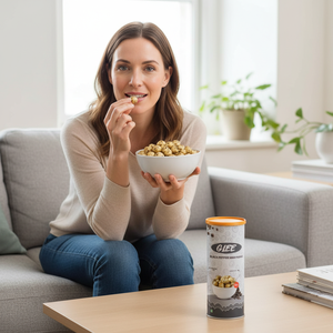 Nueces Makhana Tostadas con Sabor a Pimienta Negra Picante, Caja de 80g, Sin Gluten, Bajas en Grasa - Product Image 4